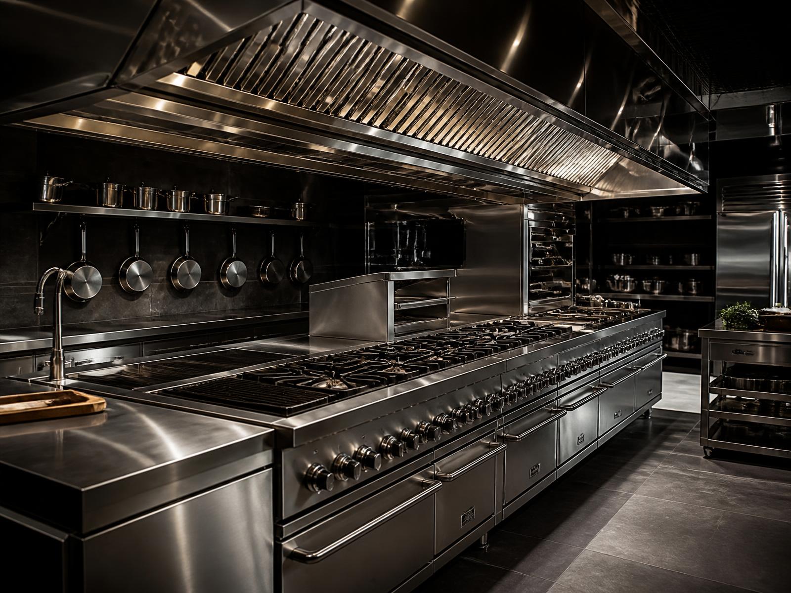 Professional restaurant kitchen interior