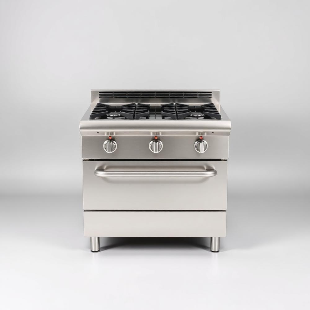 Commercial 3 Burner Cooking Range by Anuj Industries